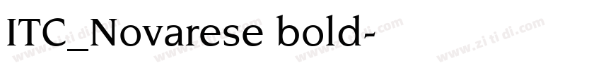 ITC_Novarese bold字体转换